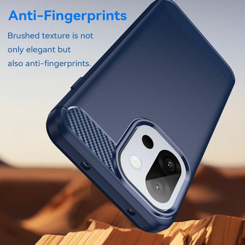 Image of Hybrid Carbon Fiber Back Case for OnePlus 13T (Blue)