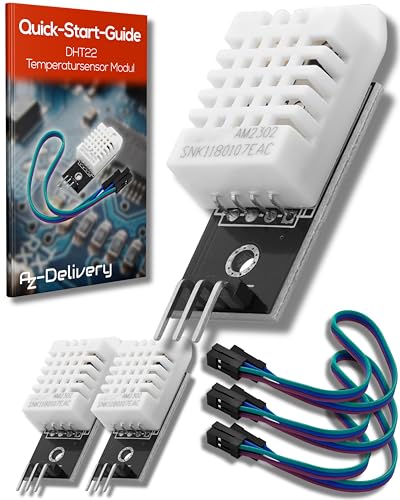 DHT22 AM2302 Capteur de Température et Humidité AZDelivery avec Câbles pour Arduino Lot de 3