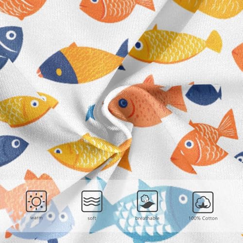 Small Colorful Fish Boys' Underwear 100% Cotton Boys' Briefs Soft Toddler Underwear3