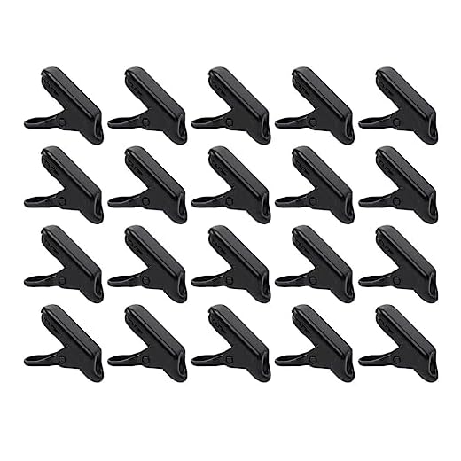DOITOOL 40pcs High Strength Plastic Tent Clamp Tarp Clips for Tent Awning Camping Clamp Clips Barb Design for Instant Anchor Point