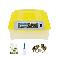Vista 1 de CROSSDESIGN Incubadora digital automática de huevos con 48 huevos, criador de aves de corral, con control de temperatura y giro automático