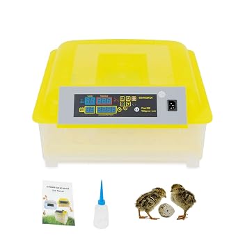 CROSSDESIGN Automatic Digital Egg Incubator 48 Eggs Poultry Hatcher Machine Breeder w/Temperature Control & Auto Turning for Hatching Chicken Duck Goose Quail Birds