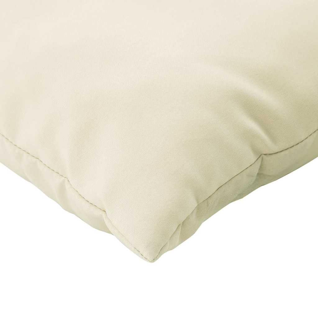 Cojín para palé de 3 piezas, color crema de tela Oxford, impermeable y resistente a las arrugas, relleno de fibra hueca y fibras de espuma para una comodidad óptima, ideal