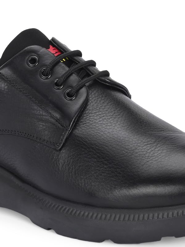 Image of HITZ Men's Black Leather Formal Lace Up Shoes