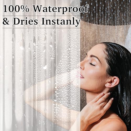 Rideau de douche anti-moisissure transparent en PEVA sain et facile à nettoyer - 5
