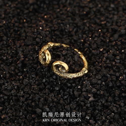 Image of AYWVRBST Wukong Tightening Curse Ring, Metal Ring, Theme Game Copy Ring, Festival Gift, Game Enthusiast Ring, Wukong Theme Ring (Golden)