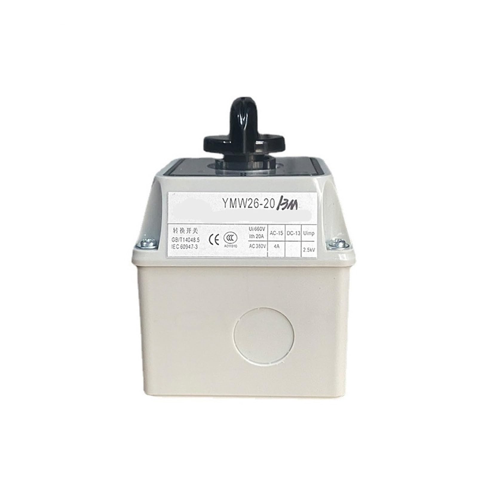 YMW26-20/3M Interruttore universale a camma rotante di commutazione 20A 3 livelli posizioni con custodia impermeabile Controllo doppia alimentazione(Switch with box 0123)