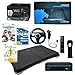 NINTENDO Wii Konsole schwarz, Mario Kart mit Lenkrad + Balance Board mit Spiel Wii Fit Plus (mit über 60 Fitness Übungen) Wii Sports Resort (12 Sport Spiele) Nintendo Remote Plus und Nunchuk Controller
