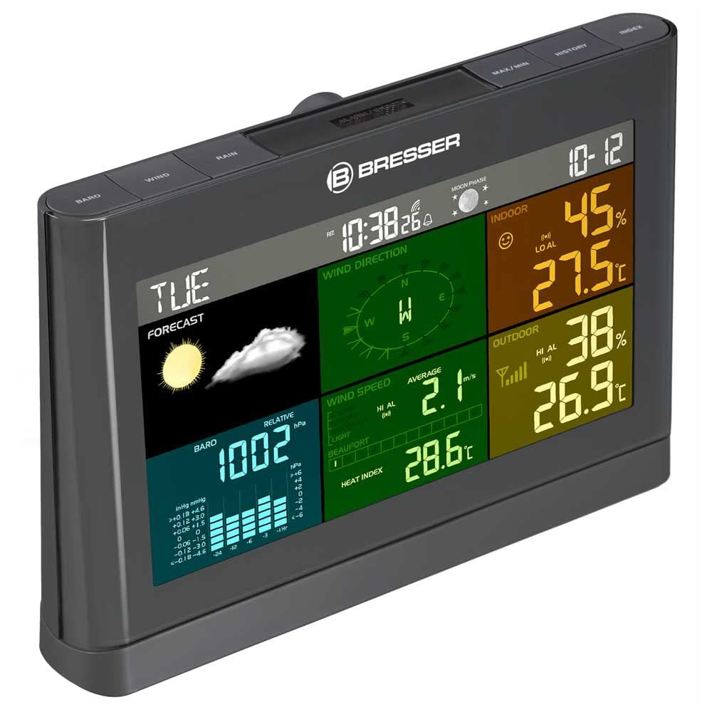 Bresser ‎7002550Qt5000 Stacja Pogodowa, Czarny, 5w1