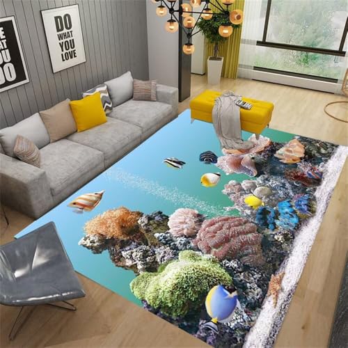 Tapis protection sol garcon bleu 200x200cm lavable grand format - 2