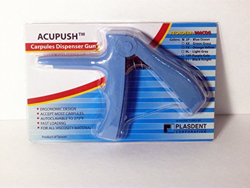 Plasdent 906CDG-2P Acupush - Carpule Dispensing Gun Blue Ocean in Color 1/pk