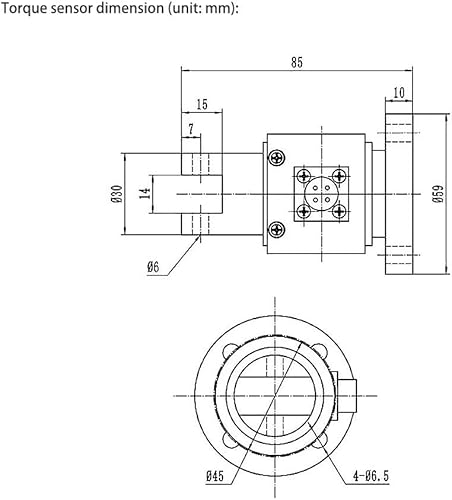 Miniatura 2 de Sensor de par estático ATO, 5-200 Nm, sensor de par de reacción para calibración de llave dinamométrica (200 Nm)