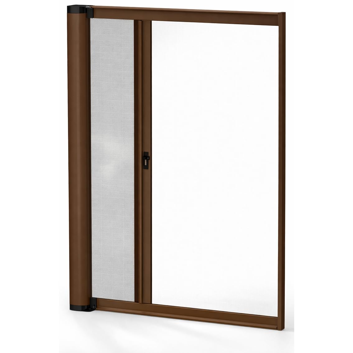 EFFE Zanzariera Porte a Rullo 150x250cm | Zanzariera per Porte in Alluminio Marrone