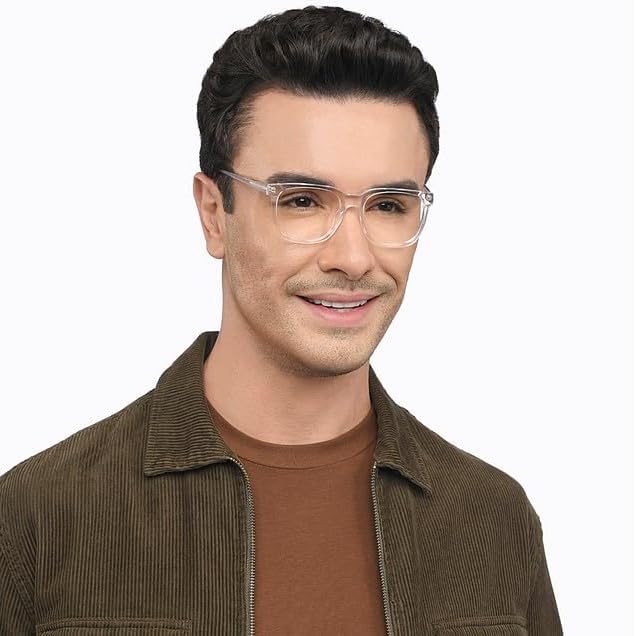 Image of LENSKART BLU | Zero Power Blue Cut Computer Glasses | Anti Glare, Lightweight & Blocks Harmful Rays | UV Protection Specs | Men & Women | Small | LB E16061