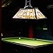Wellmet 3-Lights Pool Table Lamp with Tiffany-Style Shade for 7' 8' 9' Table, 43.3” Vintage Billiards Light Fixtures Ceiling for Man Cave Club Bar Game Game Room