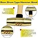 WEDO 16oz Brass Hammer,Solid Brass Mallet Hammer with Wooden Handle,Double Faced Head,Length 12