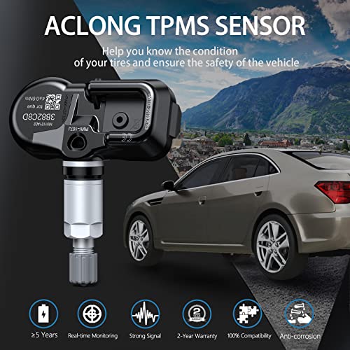 Aclong Tpms Tire Pressure Sensor For Toyota Lexus Scion, 315Mhz Tps Tire Pressure Monitoring System Sensors Replacement Pmv-107J, 42607-33011, 42607-33021, 4 Pcs #TOP1