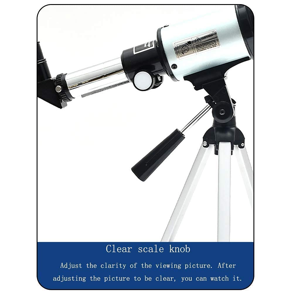 Telescopio, telescopio Refractor astronómico con trípode para niños Principiantes Telescopio Refractor astronómico con Adaptador para teléfono Inteligente para astrofotografía y astronomía Visual