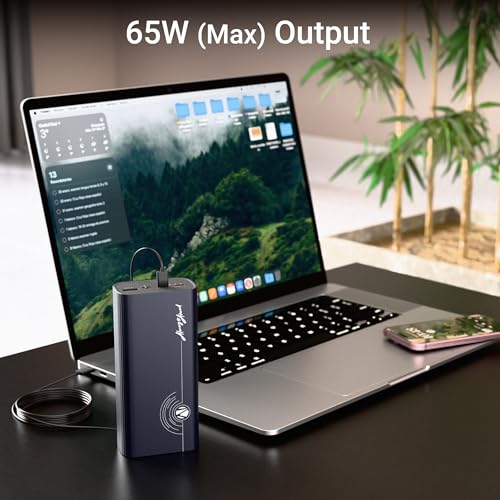 Image of ZEBRONICS 27000 mAh Power Bank, 65W Fast Charging, Outputs (2 Type C & 1 USB) PD3.0, For iPhone, Android, Laptop, Tablets, Earbuds, Flight Friendly, Metallic Body + Type C Cable (EnergiPOD 27R2, Blue)