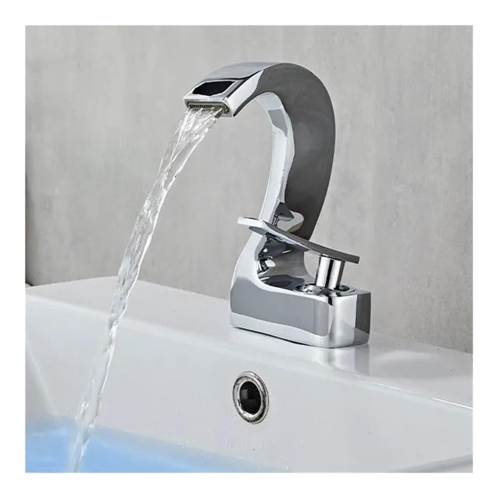 Blyqxs Chrome Bathroom Single-Hole Basin Hot And Cold Water Faucet Washbasin Bathroom Counter Basin Faucet W3040(Chrome)