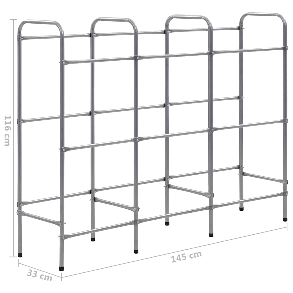 Générique Étagère de Rangement pour 9 caisses Argenté 145x33x116 cm Acier,Entreprise & Industrie,Stockage Industriel,Étagères industrielles,285214
