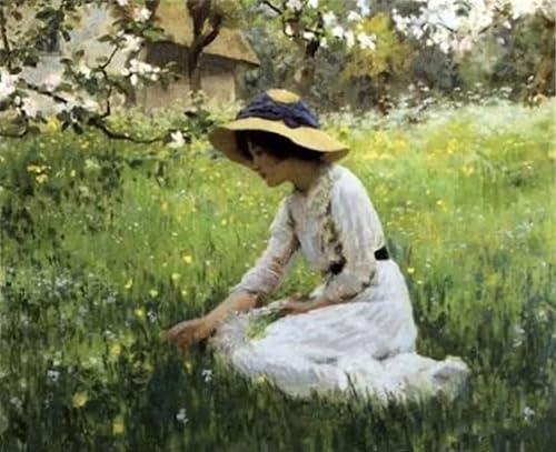 XcBAIHOUD Reproducción de lienzo Lienzo Imagen Lienzo Murales Fiori di primavera di Arthur Hacker para Decoración de Paredes 60x90cm