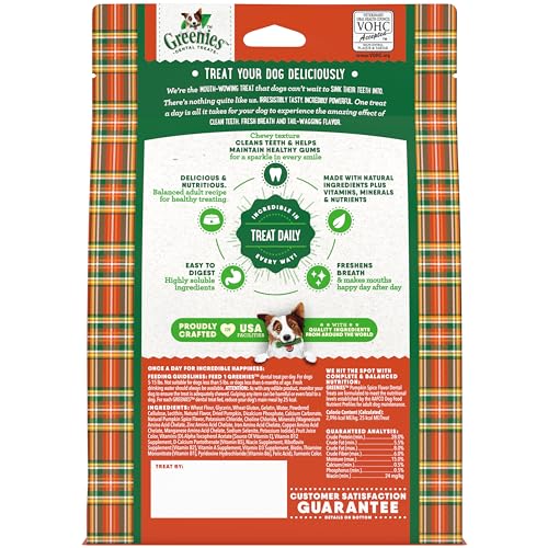 Greenies-Pumpkin-Spice-Flavor-Teenie-Size-Veterinarian-Recommended-for-Dental-Care-Dog-Treat-Chews-Limited-Edition-12-oz-Pouch-43-Treats Greenies Pumpkin Spice Flavor Teenie Size Veterinarian Recommended for Dental Care Dog Treat Chews Limited Edition 12 oz Pouch 43 Treats