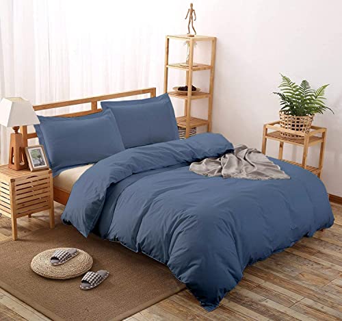 LinenHouse Premium Quality 3-PC Duvet Cover Set with Zipper Closure