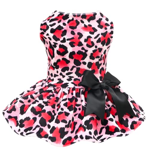 CuteBone Velvet Dog Dresses for Small Dogs, Stylish & Soft Fabric, Comfortable Fit for Everyday Wear, Perfect for Special Occasions NCVA10S