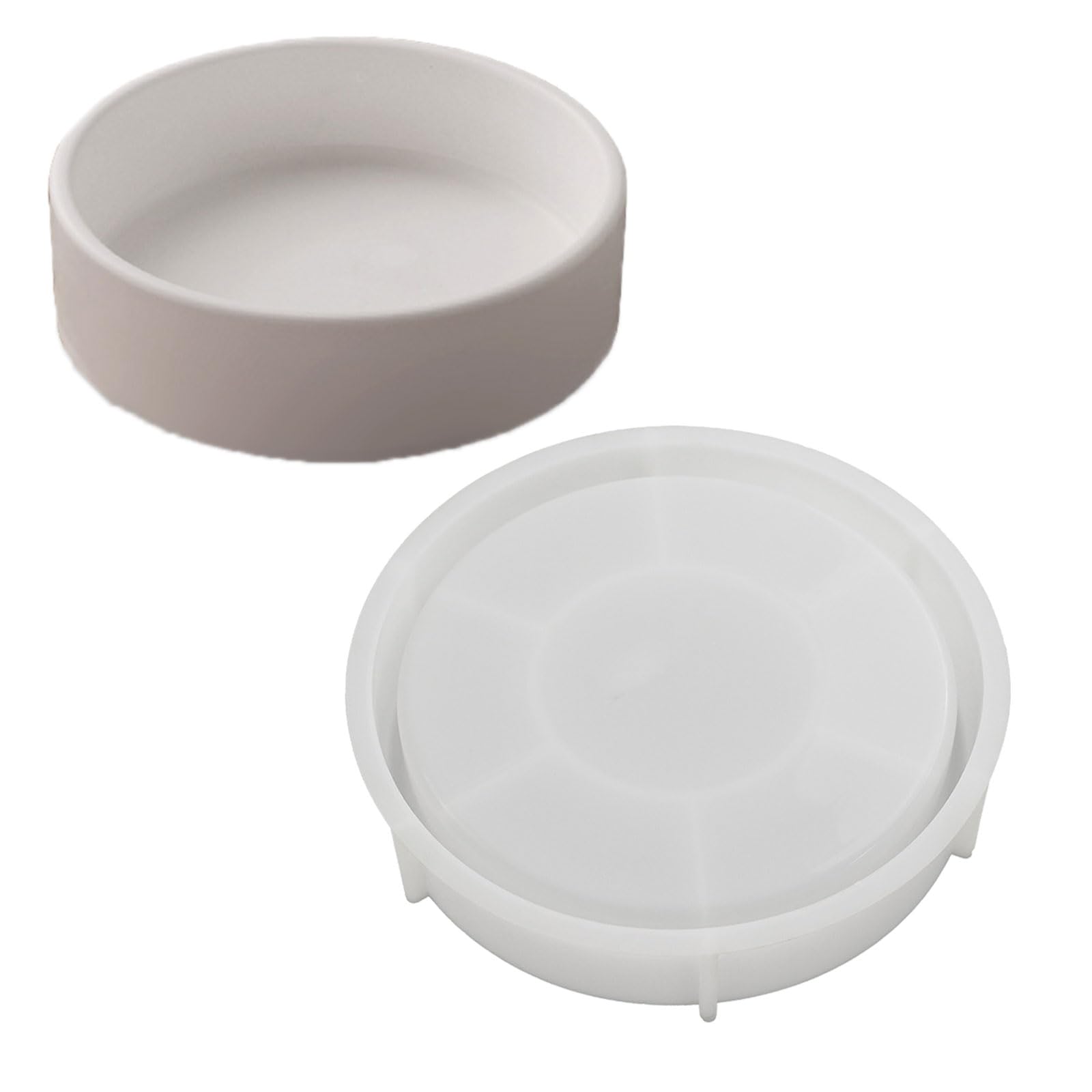 ZEPFJHE Round Storage Bowl Silicone Molds Tray Molds Epoxy Resin Castings Plaster Flower Pots Round Storage Bowl Silicone Tray Plaster Flower Pots