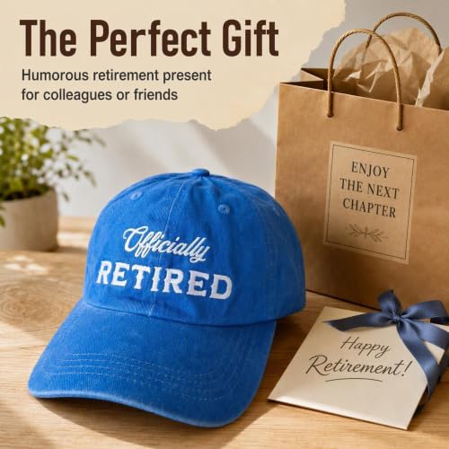Image of Officially Retired Hat for Men Women Ritirement Gift, Embroidered Not My Problem Anymore Baseball Cap