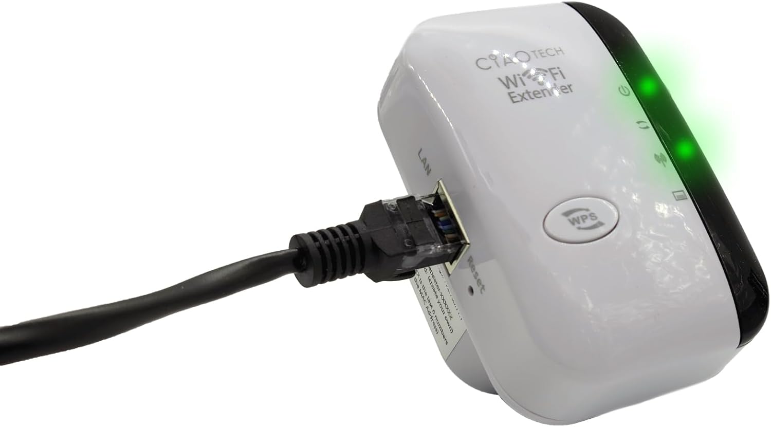 WiFi Extender with Ethernet cable connected