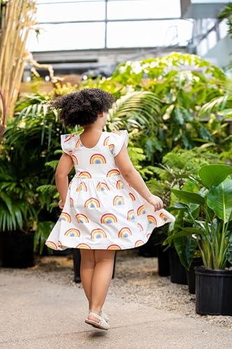 Image of monica + andy Short Sleeve Let's Dance Dress, Organic Cotton Playwear Clothes for Girls, Kids, Toddler & Infant Sizes