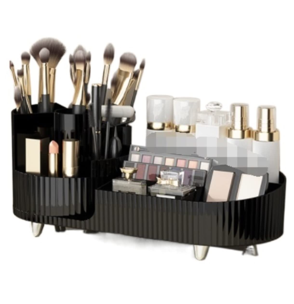 Makeup Organizer Makeup Storage Cosmetic Organizer Desktop Cosmetics Storage Box Dresser Skin Care Product Storage Rack Debris Storage Skincare Organizer Cosmetic Storage ( Color : Black , Size : 34.5