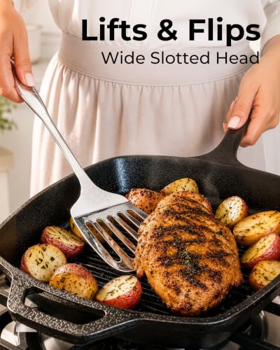 Image of Zulay Kitchen Stainless Steel Slotted Spatula Turner