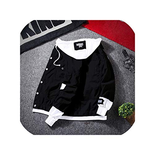Denim Jacket Hoodie Men Hip Hop 