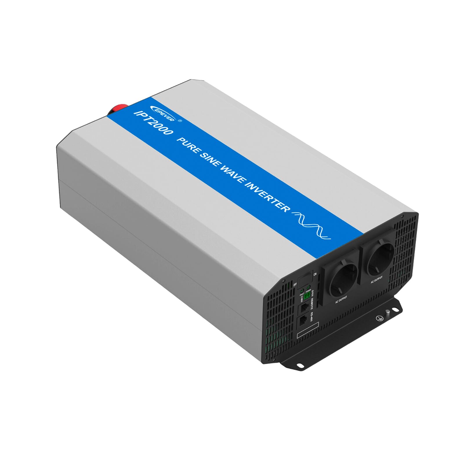EPEVER IPT 2000-12 - Invertitore di tensione sinusoidale puro 2000 W, 12 VDC a 230 VAC, ideale per illuminazione di emergenza domestica, sistema montato su veicoli, ecc.