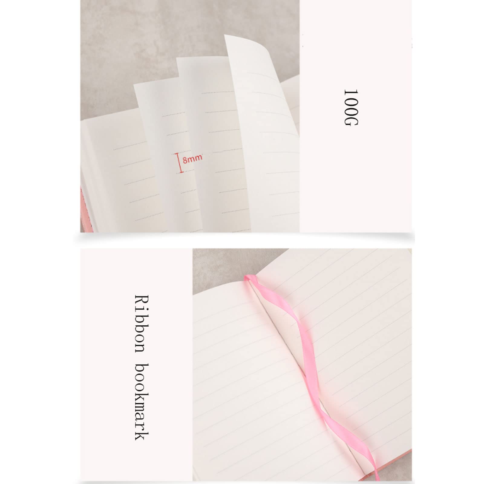 Cuaderno de Notas con candado, Cuaderno de Escritura de Cuero sintético con candado, tamaño A7, 96 hojas/192 páginas, Diario de Estudiante versátil y Elegante.