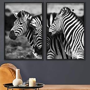 signwin 2 Piece Framed Canvas Wall Art Herd...