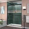 DreamLine Encore 50-54 in. W x 76 in. H Semi-Frameless Bypass Shower Door in Satin Black, SHDR-1654760-09