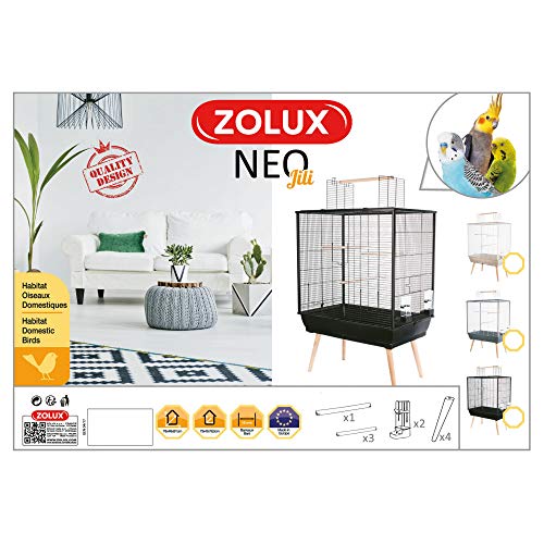 Bird Cage Zolux Neo Jili H80 Black - Afbeelding 3