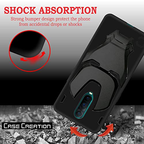 Image of COVERLY Official 3D Touch Feel Trending Avengers Logo Mask Soft Rugged Grip Silicone Iron Man Super Power Cartoon Movie Engraved Silicone Matte Back Cover for Oppo R17 Pro -HD Black