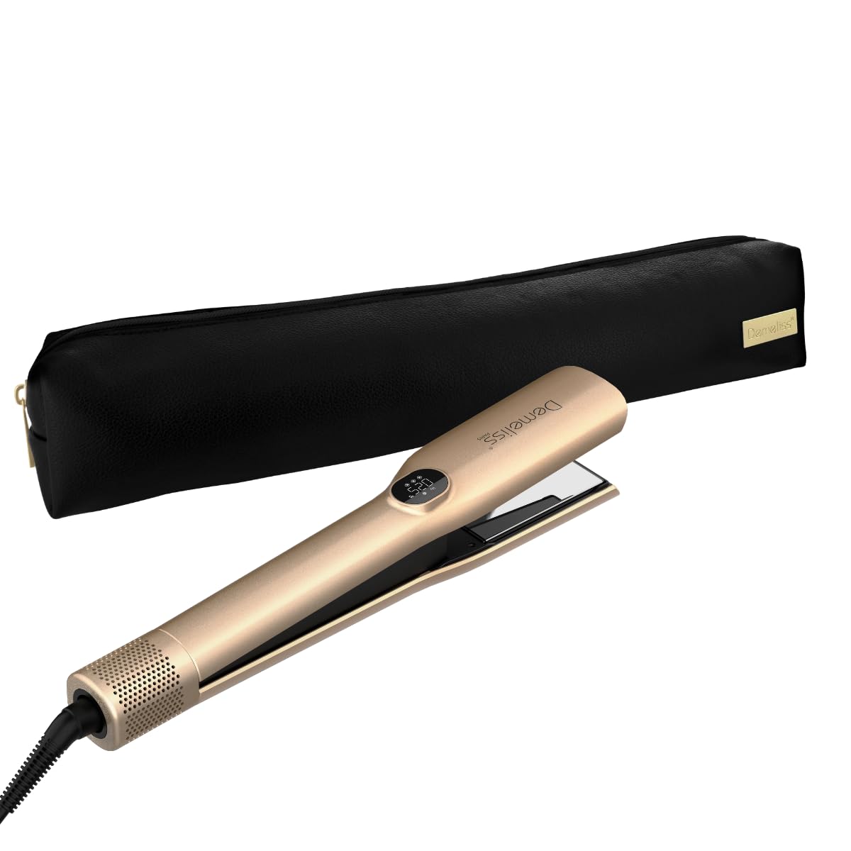 Demeliss Lisseur Séchant Liss & Dry – Fer à Lisser 2-en-1 – Sèche, Lisse - Cheveux Humides – Moteur Digital BLDC Puissant – Lissage Rapide – Accessoire Coiffure Femme - Trousse Thermorésistante