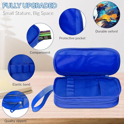 Image of TILYTADLY Large Pencil Case for Boys - Soccer Boys Pencil Pouch with Zipper Compartments - Big Capacity Pen Box Pen Bag Organizer with Keychain for Kids Teens School