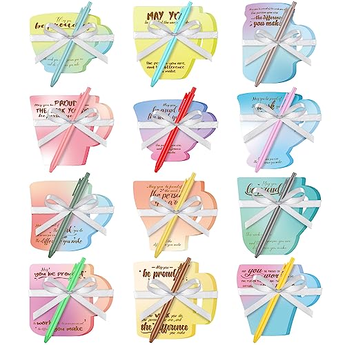 Bloc-notes de remerciement et stylo écriture fluide pour messages de motivation