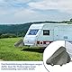 Deichselabdeckung Wohnwagen Groß 130x75cm Deichselhaube mit Elastischer Kordelhaken Universal Wasserdicht Abdeckung Anhängerdeichsel XXXL Deichselschutzhülle Grau für Wohnwagen PKW