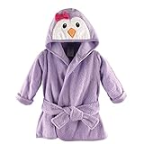 Luvable Friends Unisex Baby Cotton Animal Face Bathrobe, Girl Penguin, One Size