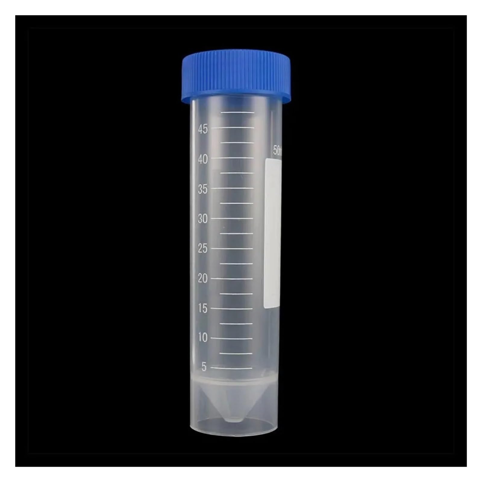 MENGKE 50ml Plastic Screw Cap Flat Bottom Centrifuge Test Tube Ep Tube With Scale Free-standing Centrifugal Tubes Laboratory Fittings(Blue-50Pcs)