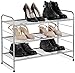 Étagère à Chaussures range chaussures Organisateur de porte-chaussures à 3 niveaux, assemblage rapide, aucun outil requis, peut contenir jusqu'à 9-12 paires de chaussures (Argent, 3 couches)