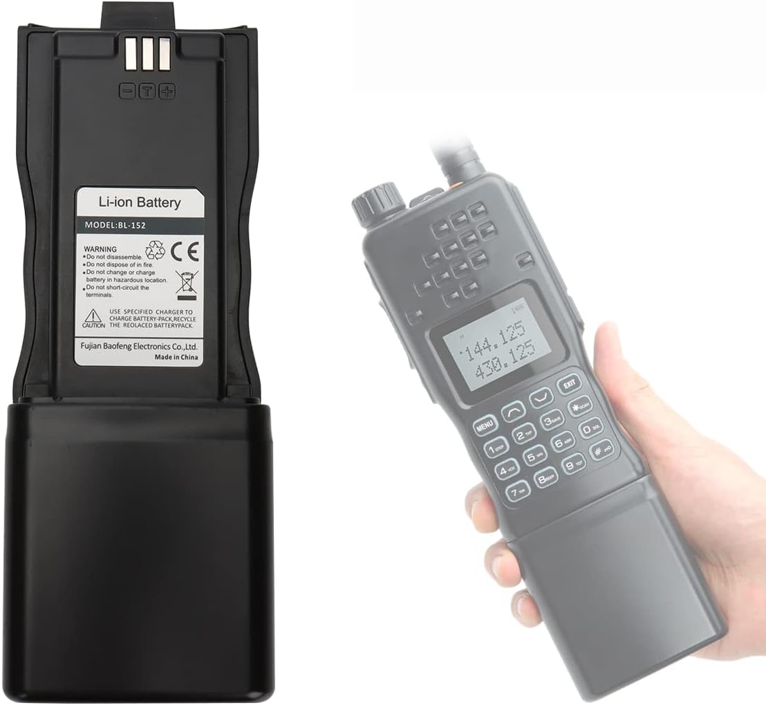 Baofeng AR-152 Battery BL-152 Li-ion Extend Battery Large Capacity Compatible with AR-152 Tactical Walkie Talkie Support USB Charger(Green) : Electronics